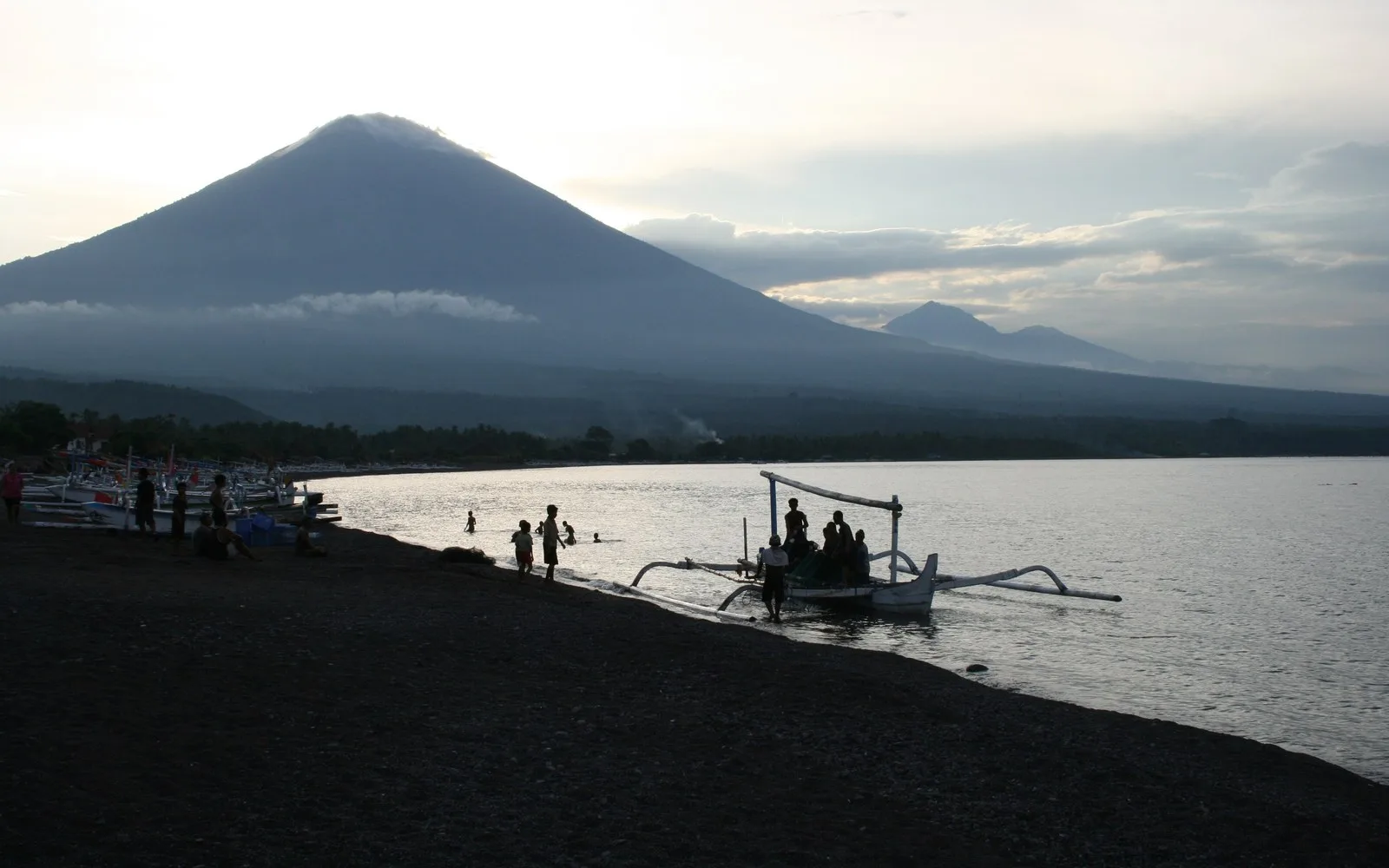 La plage d'Amed au coucher du soleil