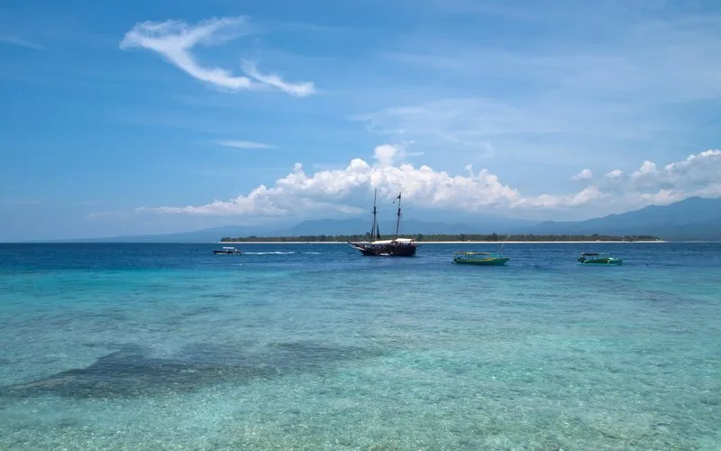 Gili Air seen from Gili Meno